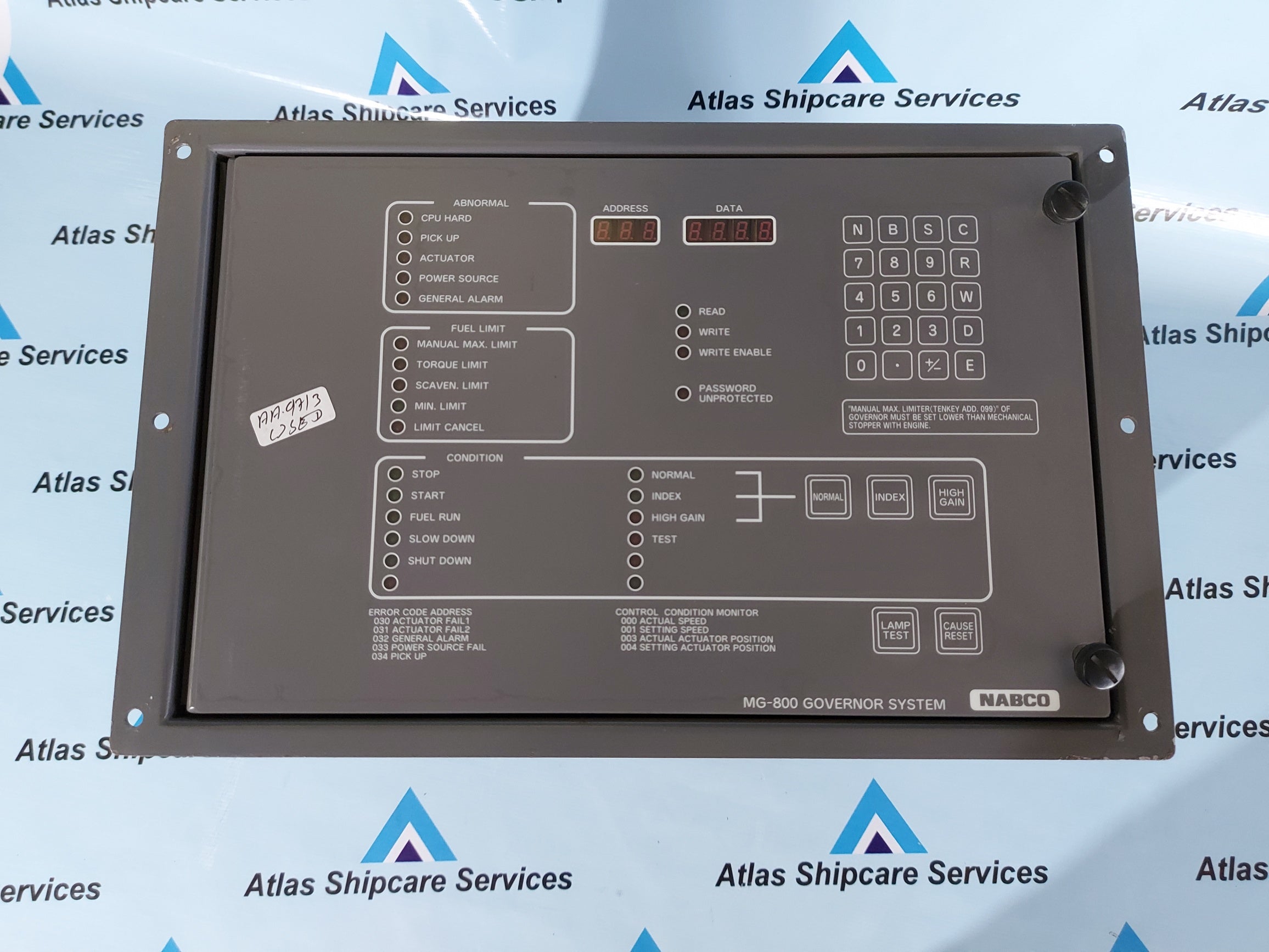 NABCO MG-800 GOVERNOR SYSTEM